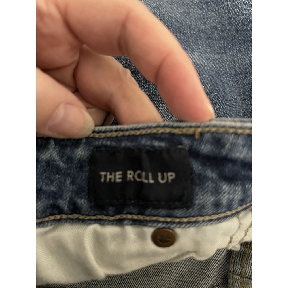 Lucky Brand shorts 10 casual summer demin chic blue stretch 5 pocket roll up - Picture 4 of 5